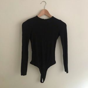 AMERICAN APPAREL thong black body suit